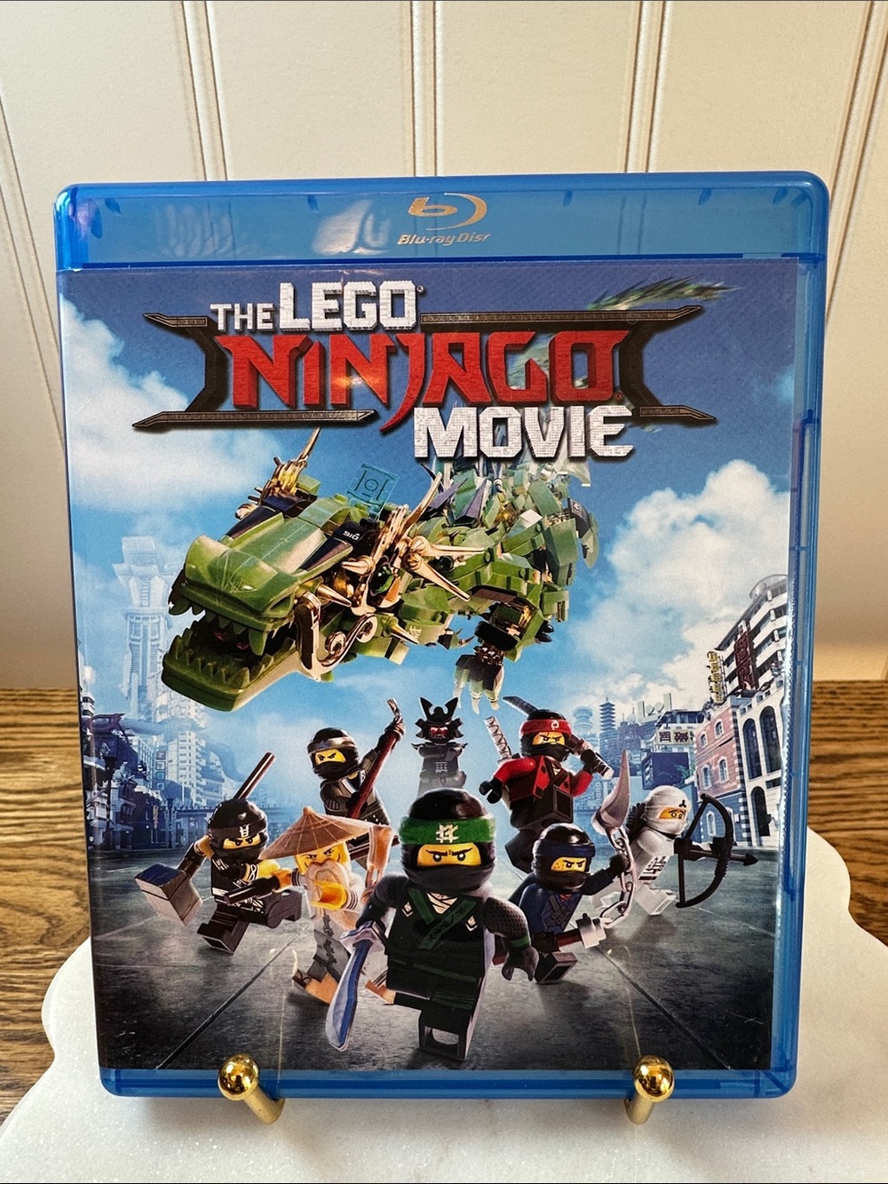 LEGO Ninjago Movie Blu-ray Case in Blue with Green Dragon Artwork